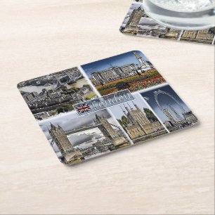 Posavasos Cuadrado De Papel GB ^ Reino Unido - Inglaterra - Londres