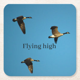 Posavasos Cuadrado De Papel Géanos canadienses en vuelo