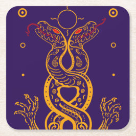 Posavasos Cuadrado De Papel Gemelos