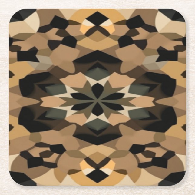 Posavasos Cuadrado De Papel Geometric barware coasters (Anverso)