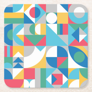 Posavasos Cuadrado De Papel Geometric Shapes