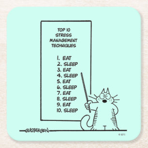 Posavasos Cuadrado De Papel Gestión de tiempo