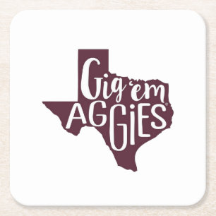 Posavasos Cuadrado De Papel Gig de fútbol 'EmT-Shirt