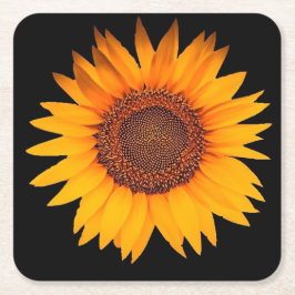 Posavasos Cuadrado De Papel Girasol