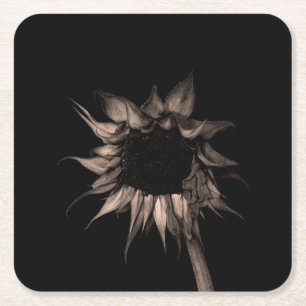 Posavasos Cuadrado De Papel Girasol - Hermoso Bella Artes único de Guay
