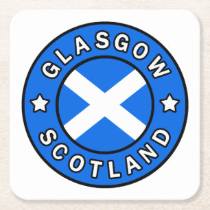 Posavasos Cuadrado De Papel Glasgow Scotland