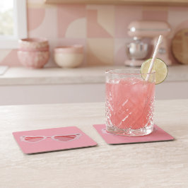 Posavasos Cuadrado De Papel Glasses