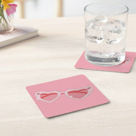 Posavasos Cuadrado De Papel Glasses