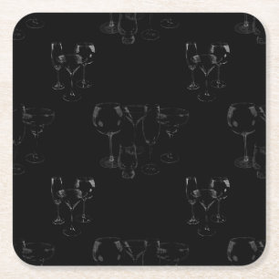 Posavasos Cuadrado De Papel Glassware variado