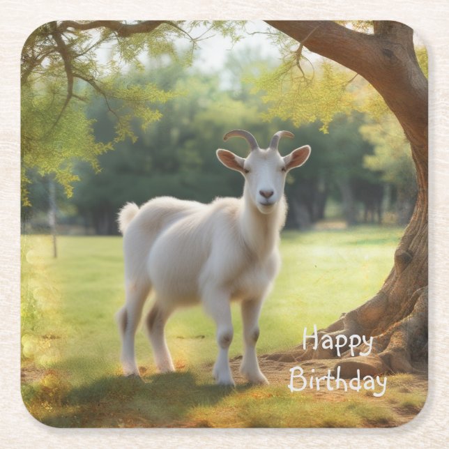Posavasos Cuadrado De Papel Goat Lover Mug (Anverso)