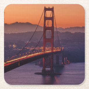 Posavasos Cuadrado De Papel GoldenGateBridge20150502