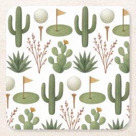 Posavasos Cuadrado De Papel Golf en Arizona  Servilletas
