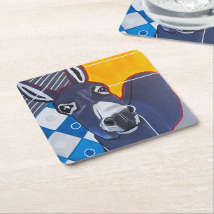 Posavasos Cuadrado De Papel Golpe de burro Pintura de Alfred Fox