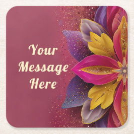 Posavasos Cuadrado De Papel Gracias a favor de boda