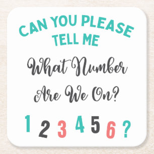 Posavasos Cuadrado De Papel Graciosa Tipografía De Bunco ¿En Qué Número Es