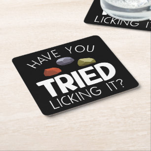 Posavasos Cuadrado De Papel Gracioso Geólogo Lapidary Collector Rockhound