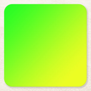 Posavasos Cuadrado De Papel gradiente amarillo verde