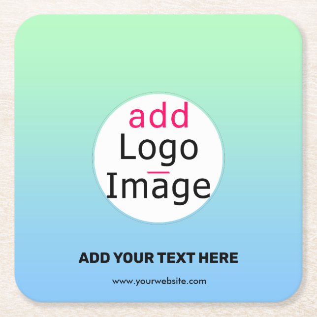 Posavasos Cuadrado De Papel Gradiente de Personalizado profesional de moda (Anverso)