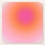 Posavasos Cuadrado De Papel Gradiente del amanecer - Naranja rosado beige<br><div class="desc">Diseño De Gradiente - Efecto Aura - Ombre Beige,  Rosa Y Naranja.</div>