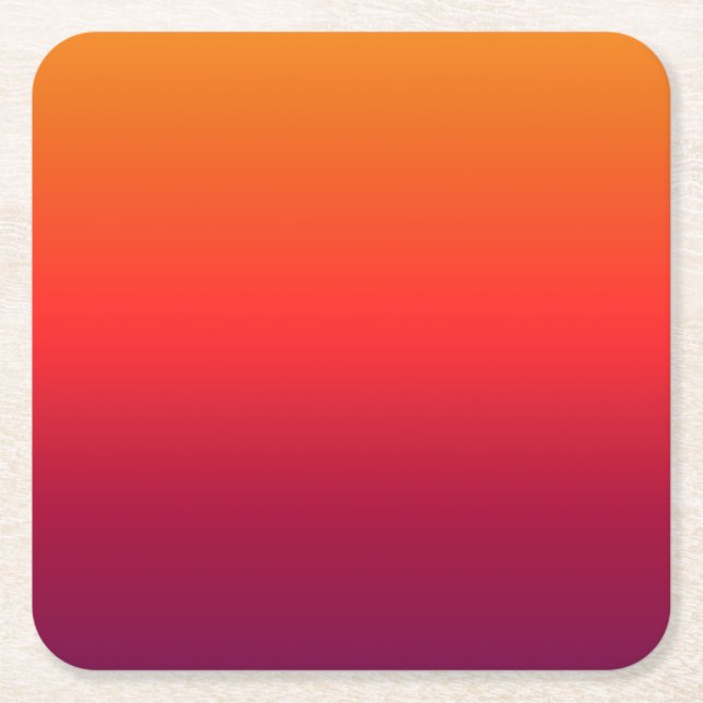 Posavasos Cuadrado De Papel Gradiente Ombre de Gloria de la Mañana (Anverso)