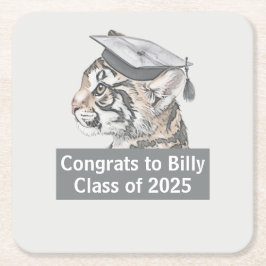 Posavasos Cuadrado De Papel Graduación de felicitaciones