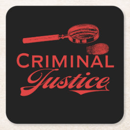 Posavasos Cuadrado De Papel Graduación de grado en justicia penal