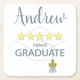 Posavasos Cuadrado De Papel Graduado De 5 Estrellas