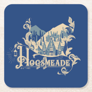 Posavasos Cuadrado De Papel Gráfica de aldeas de vintage HOGSMEADE™