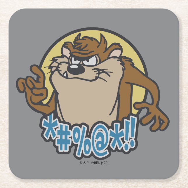 Posavasos Cuadrado De Papel Gráfico de círculo extensivo TAZ™ (Anverso)