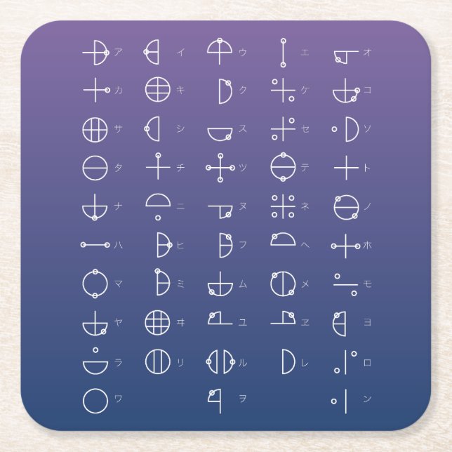 Posavasos Cuadrado De Papel Gráfico Katakamuna (Anverso)