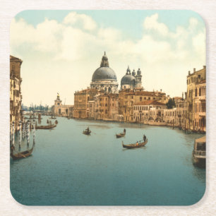 Posavasos Cuadrado De Papel Gran Canal I, Venecia, Italia