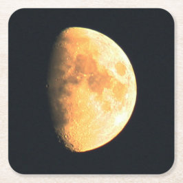 Posavasos Cuadrado De Papel Gran Coasterisco de la Luna Antigua