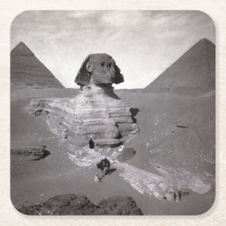 Posavasos Cuadrado De Papel Gran Esfinge y Necrópolis de las Pirámides de Giza