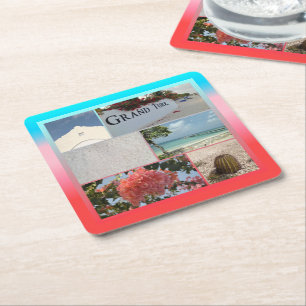 Posavasos Cuadrado De Papel Gran Turca y Caicos