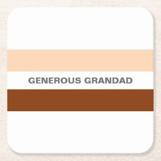Posavasos Cuadrado De Papel Grandad especial Peach y Brown