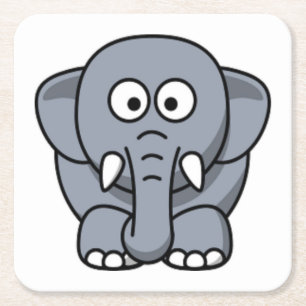 POSAVASOS CUADRADO DE PAPEL GRAY ELEPHANT