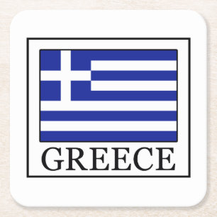 Posavasos Cuadrado De Papel Grecia