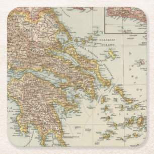 Posavasos Cuadrado De Papel Grecia 4