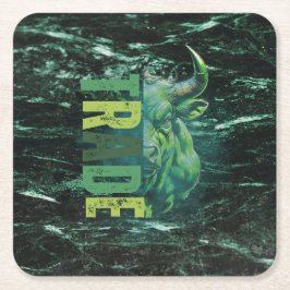 Posavasos Cuadrado De Papel Green bull | Trade Design | Marble