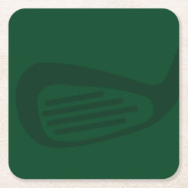Posavasos Cuadrado De Papel Green Golf Paper Coaster