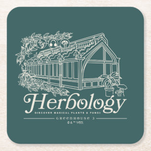 Posavasos Cuadrado De Papel Greenhouse herbológico HOGWARTS™