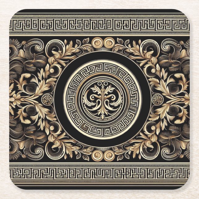 Posavasos Cuadrado De Papel Griego antiguo (Anverso)