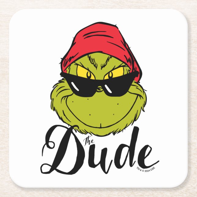 Posavasos Cuadrado De Papel Grinch | El Tipo (Anverso)