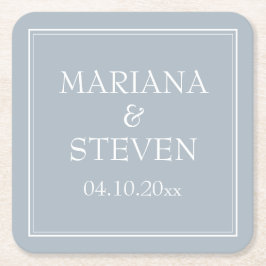 Posavasos Cuadrado De Papel Gris gris claro Minimalista moderno