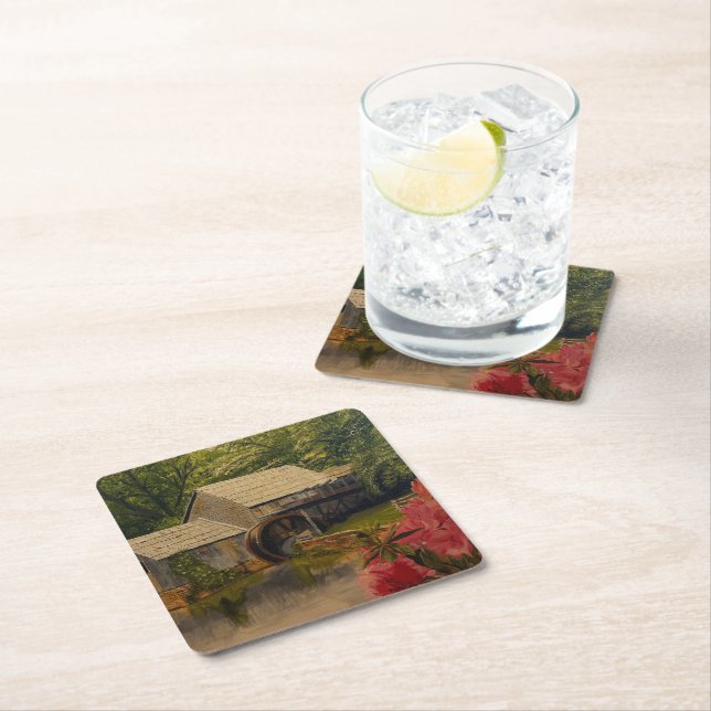 Posavasos Cuadrado De Papel Gristmill, por Gary Poling (In situ)