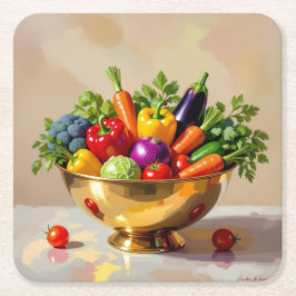 Posavasos Cuadrado De Papel „Grüne Kraft – Das Leben aus der Erde“