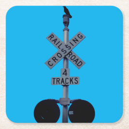 Posavasos Cuadrado De Papel Guardia de paso de cuervos 