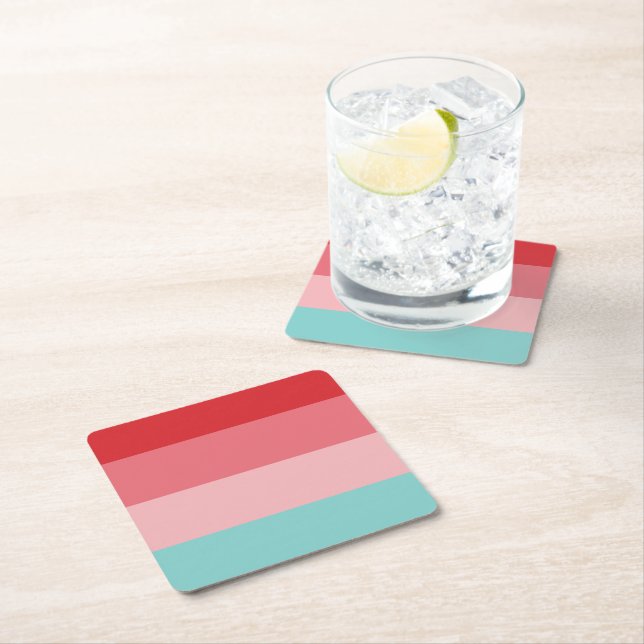 Posavasos Cuadrado De Papel Guay Horizontal Striped (In situ)
