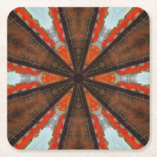 Posavasos Cuadrado De Papel Guay Kaleidoscope Vista de la industria
