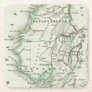 Posavasos Cuadrado De Papel Guayaquil